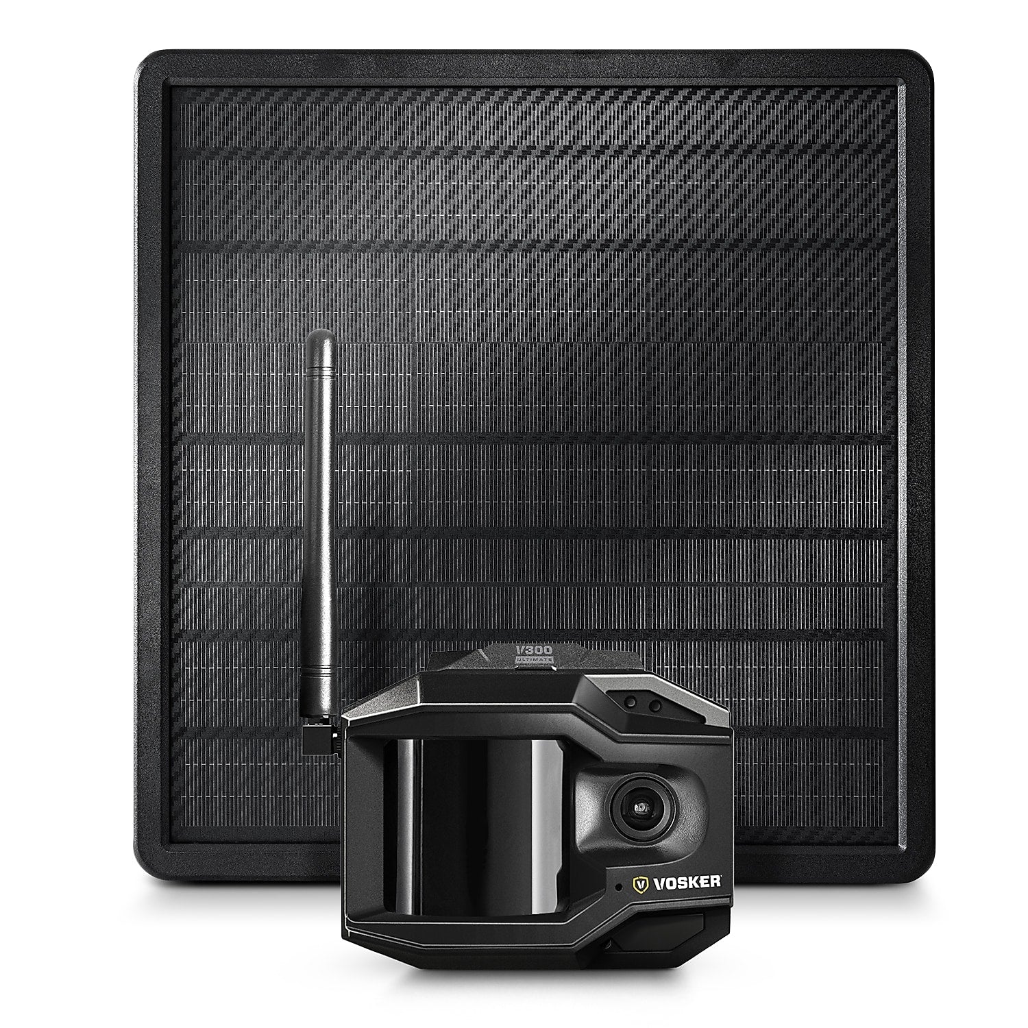 VOSKER V300 Outdoor Wired/Wireless Solar Security Camera, Black (V300-ULT-US)