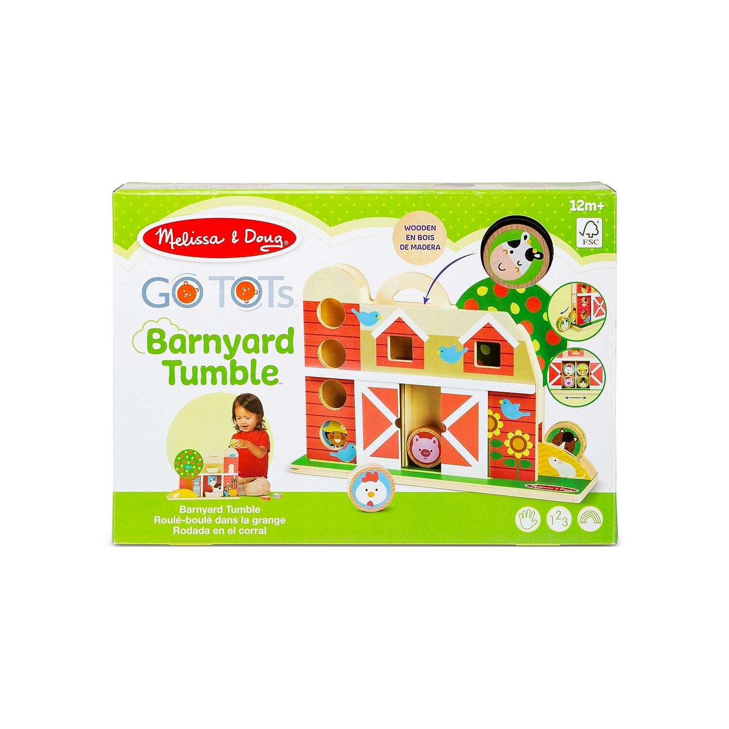 Melissa & Doug GO Tots Wooden Barnyard Tumble, 2/Pack (30740)