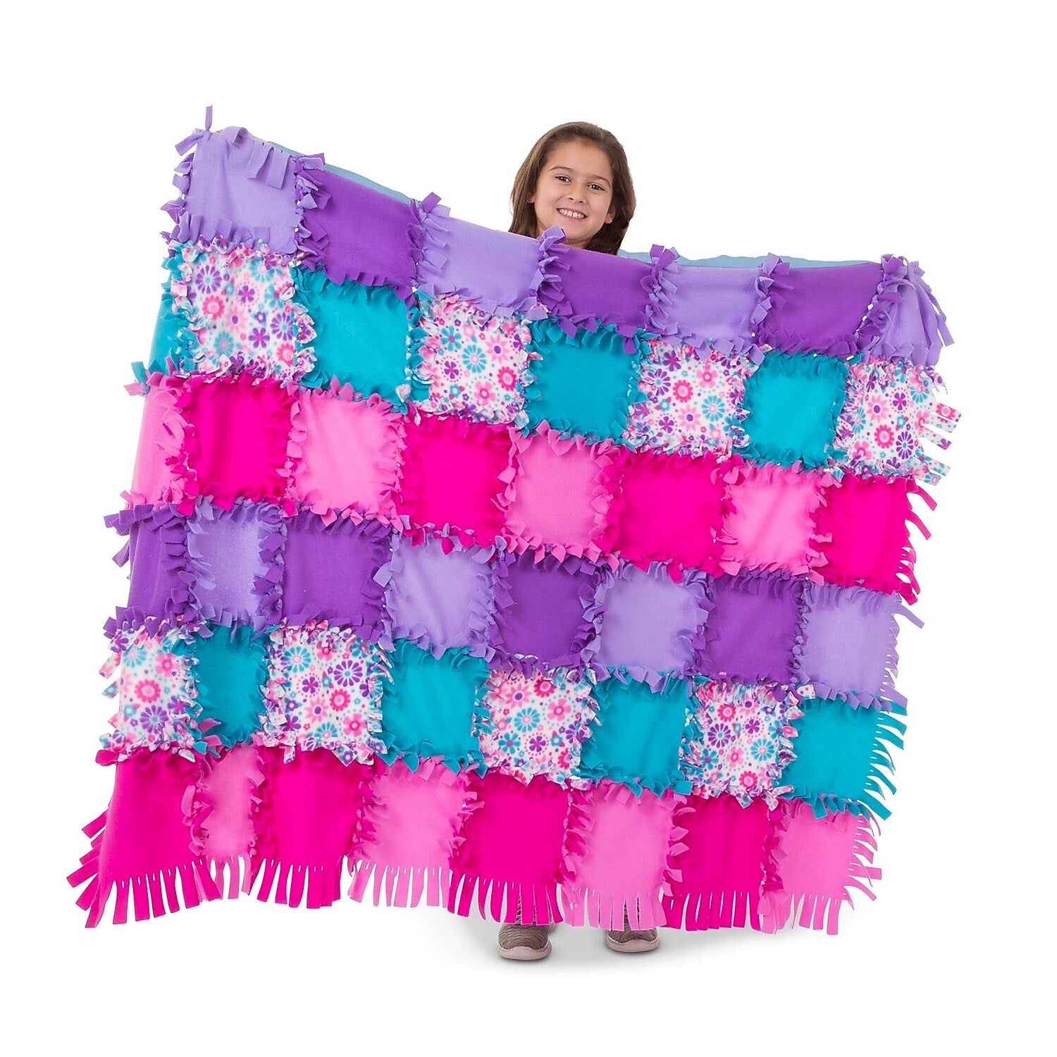 Melissa & Doug Created by Me Flower Fleece Quilt, 6/Pack (8561)