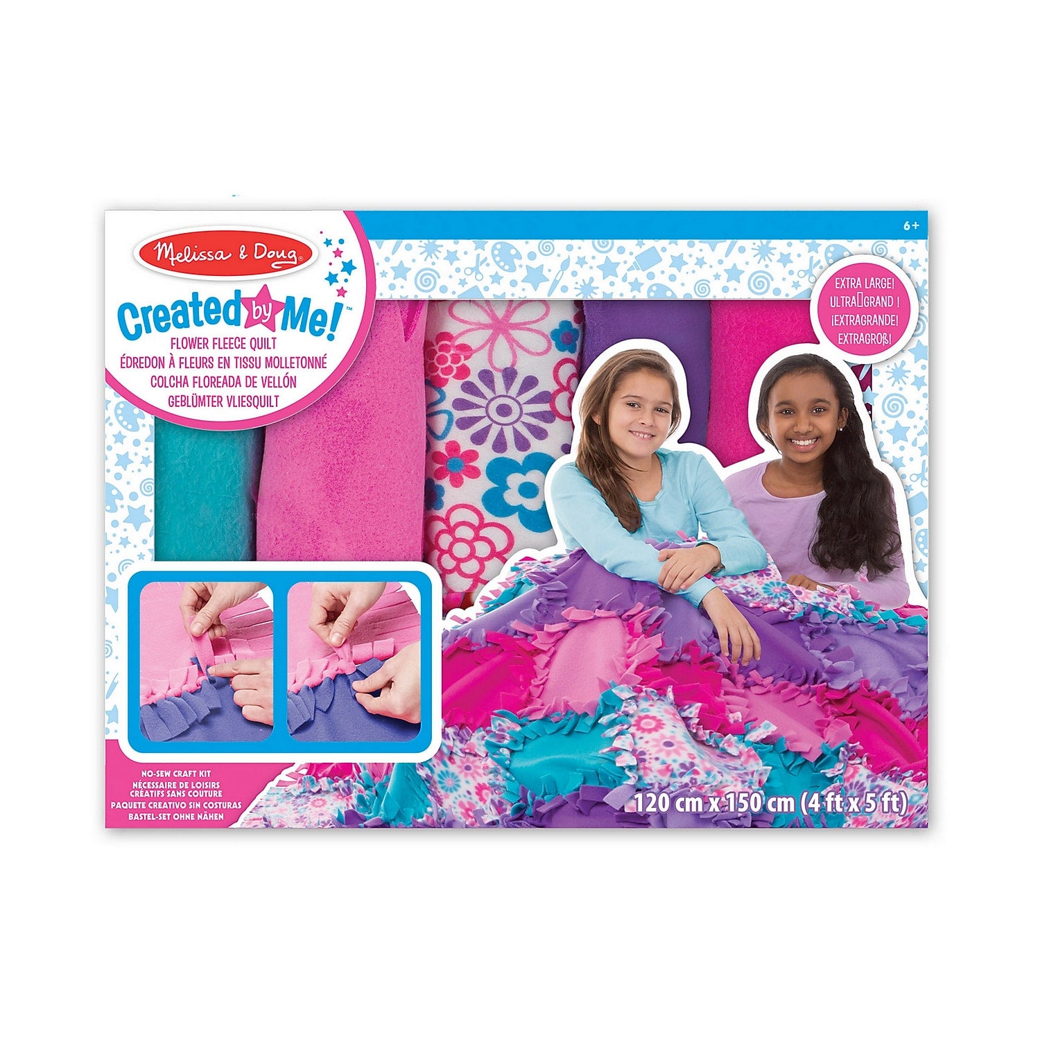 Melissa & Doug Created by Me Flower Fleece Quilt, 6/Pack (8561)