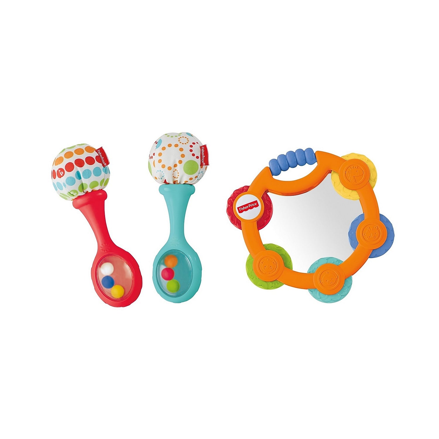 Fisher-Price Tambourine & Maracas Gift Set, 4/Pack (DPY77)