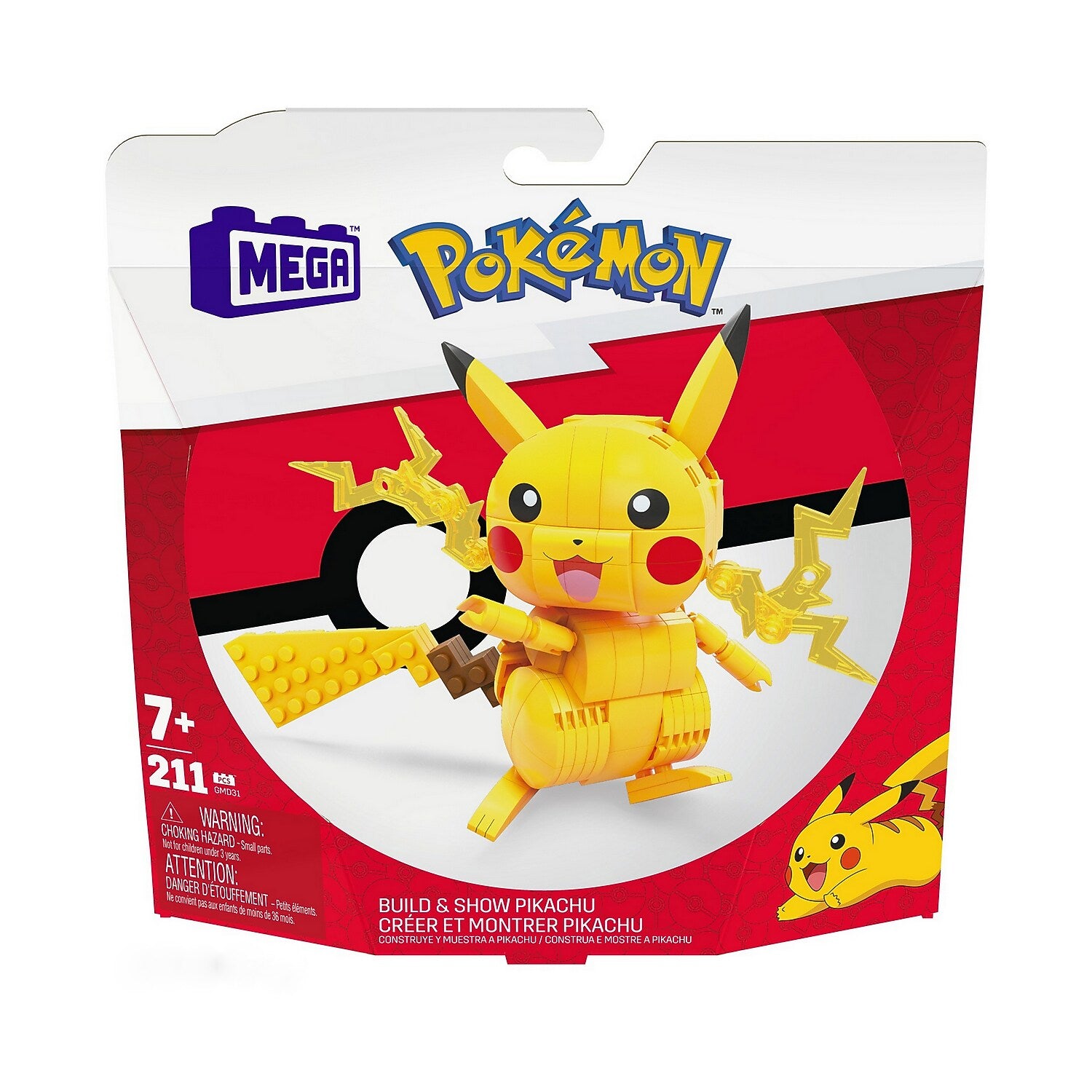 Mega Construx Pokemon Pikachu, 5/Pack (GMD31)