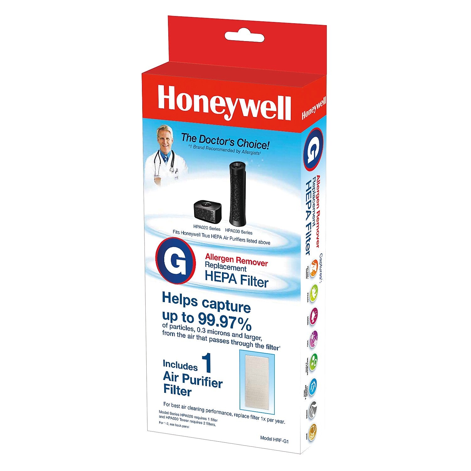 Honeywell True HEPA Replacement Fiter, White (HRF-G1)