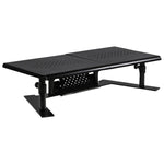 Allsop Metal Art ErgoTwin Adjustable Dual Monitor Stand, Up to 24" Monitors, Black (ALS31883)