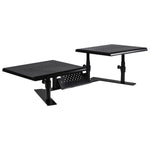 Allsop Metal Art ErgoTwin Adjustable Dual Monitor Stand, Up to 24" Monitors, Black (ALS31883)