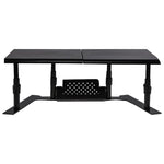 Allsop Metal Art ErgoTwin Adjustable Dual Monitor Stand, Up to 24" Monitors, Black (ALS31883)