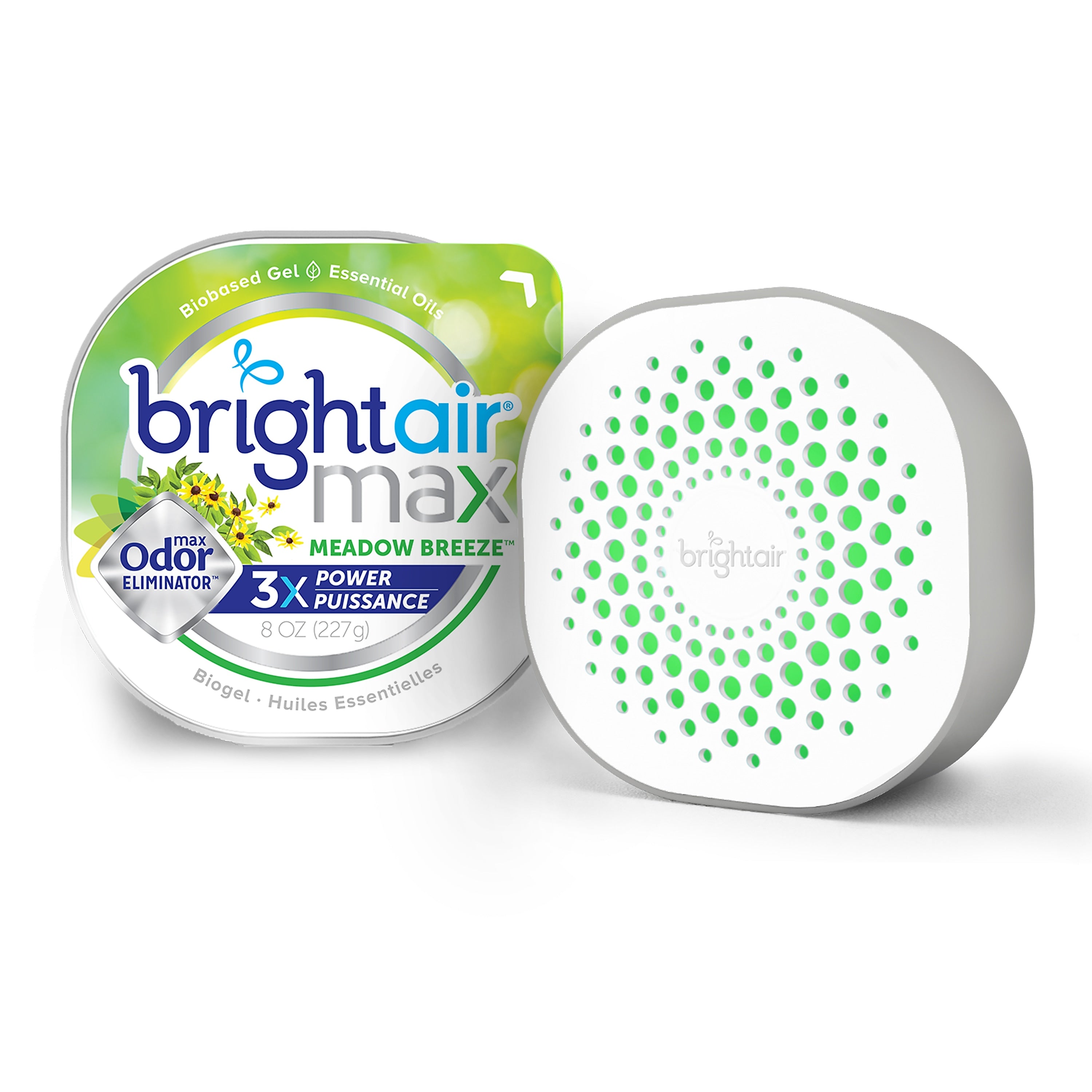 Bright Air® Max Odor Eliminator Air Freshener, Meadow Breeze, 8 oz (900438)