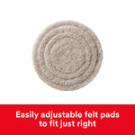 Scotch Custom Fit Felt Pads, 1.5" Beige, 30/Pack (SP884-NA)
