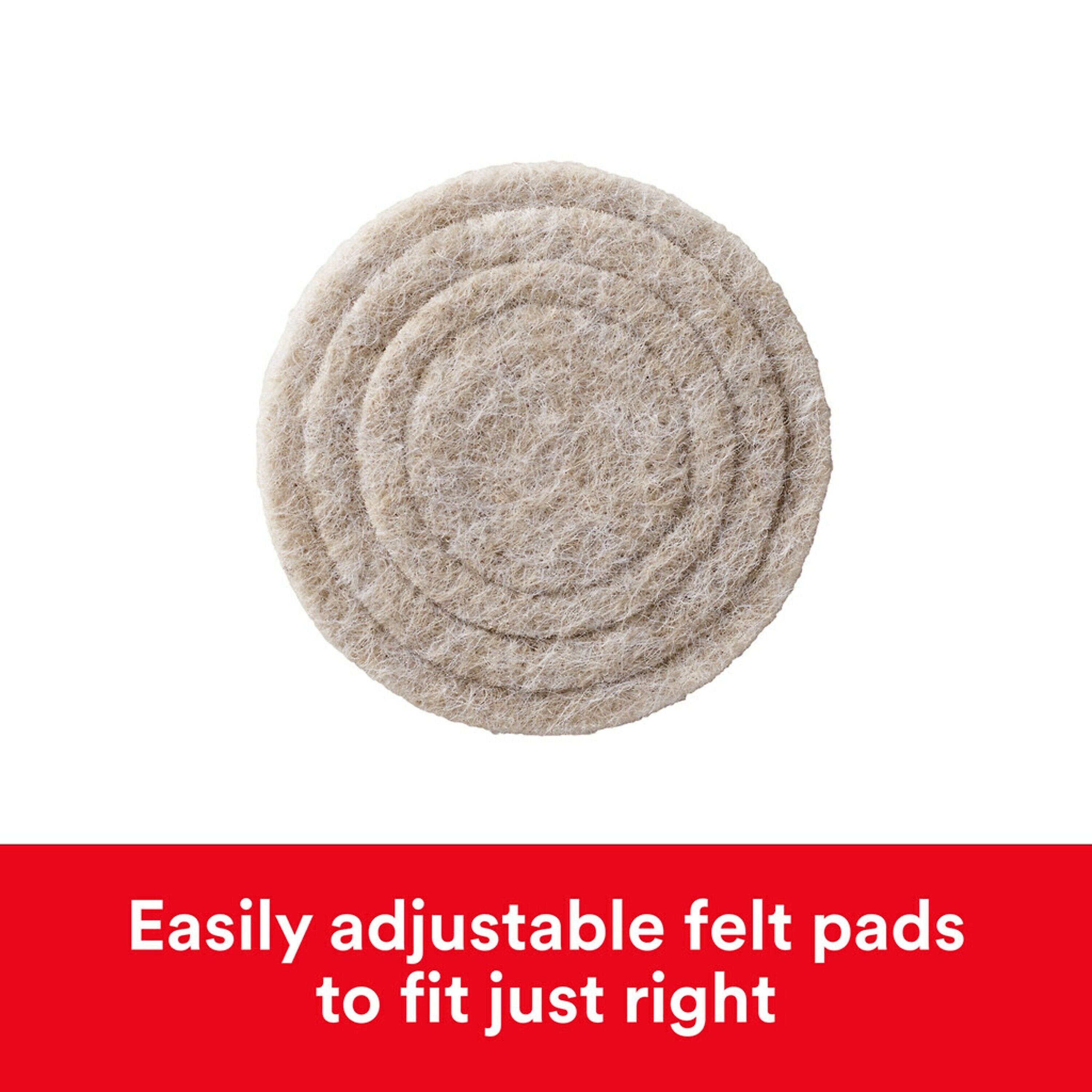 Scotch Custom Fit Felt Pads, 1.5" Beige, 30/Pack (SP884-NA)