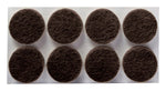 Scotch Round Felt Pads, 1", Brown, 32/Pack (SP822-NA)