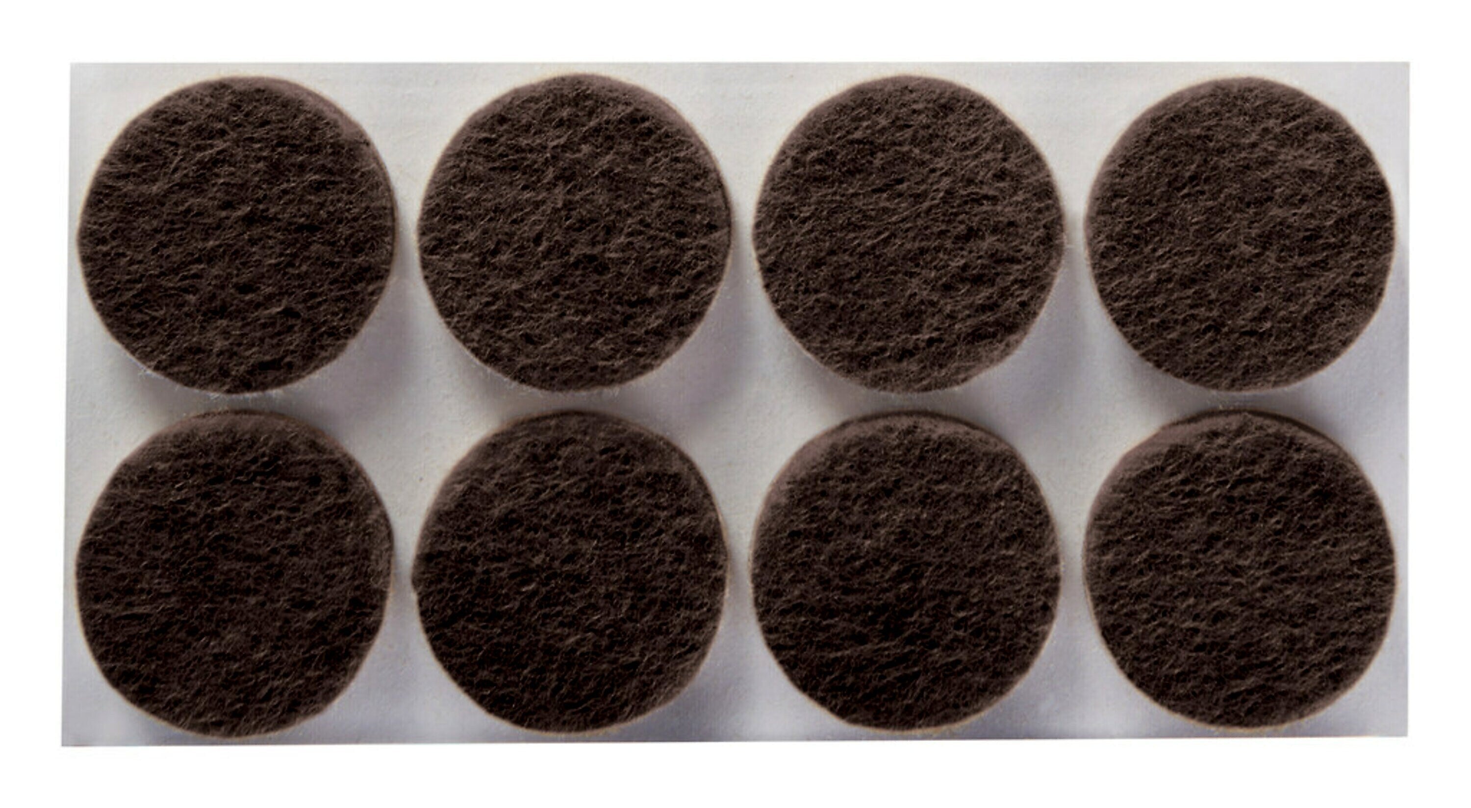 Scotch Round Felt Pads, 1", Brown, 32/Pack (SP822-NA)