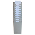 Pyramid Time Systems Time Card Rack, 9.25" H x 5.125" W x 2.25" D, 10 Pockets (400-10)