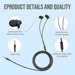 TechProtectus Premium 3.5mm Wired Earbuds, Black (TP-EARS3.5-BK)