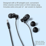 TechProtectus Premium 3.5mm Wired Earbuds, Black (TP-EARS3.5-BK)