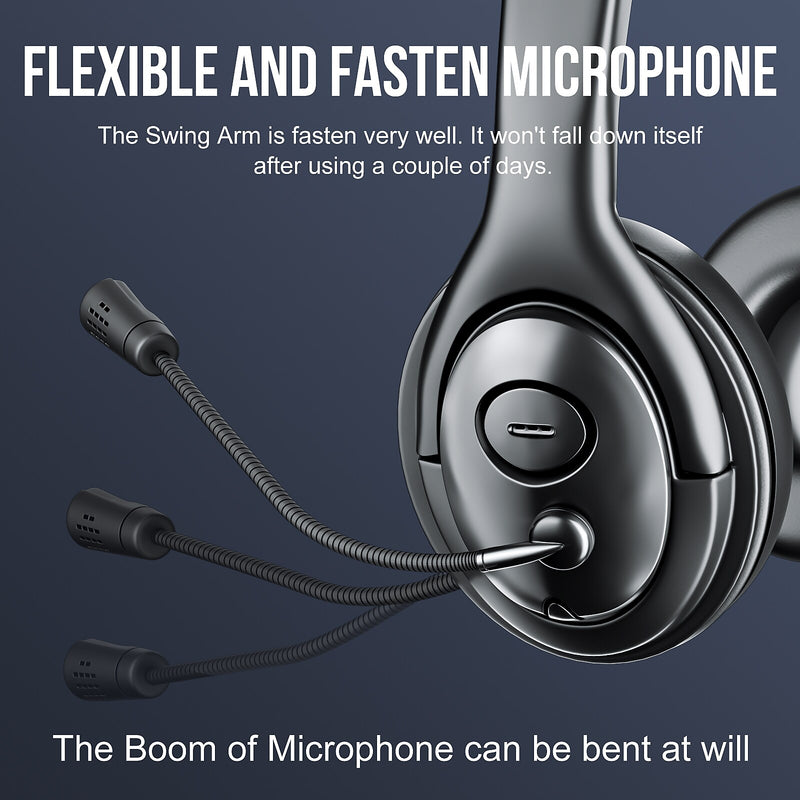 TechProtectus USB Noise Cancelling Headphone, Black (TP-H13H-USB)