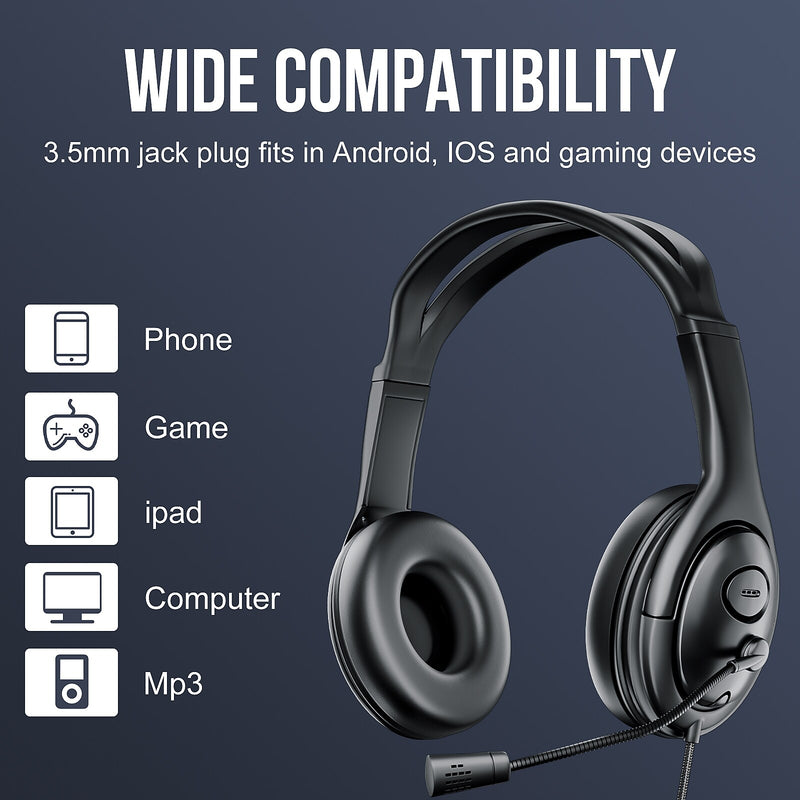 TechProtectus USB Noise Cancelling Headphone, Black (TP-H13H-USB)