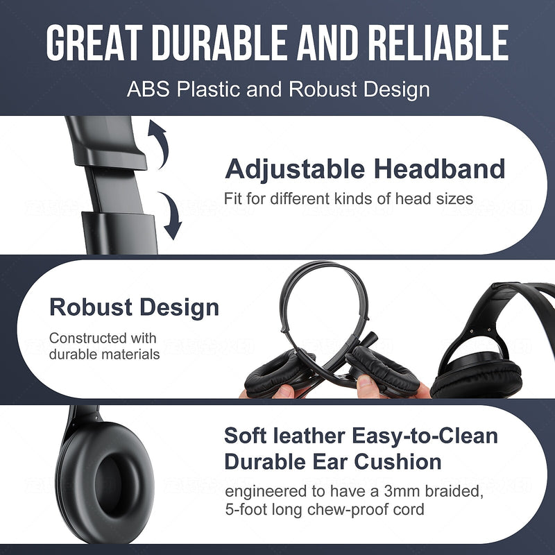 TechProtectus USB Noise Cancelling Headphone, Black (TP-H13H-USB)