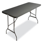 AbilityOne SKILCRAFT 30"W x 60"D Folding Table, Charcoal Gray (7110-01-702-5670)