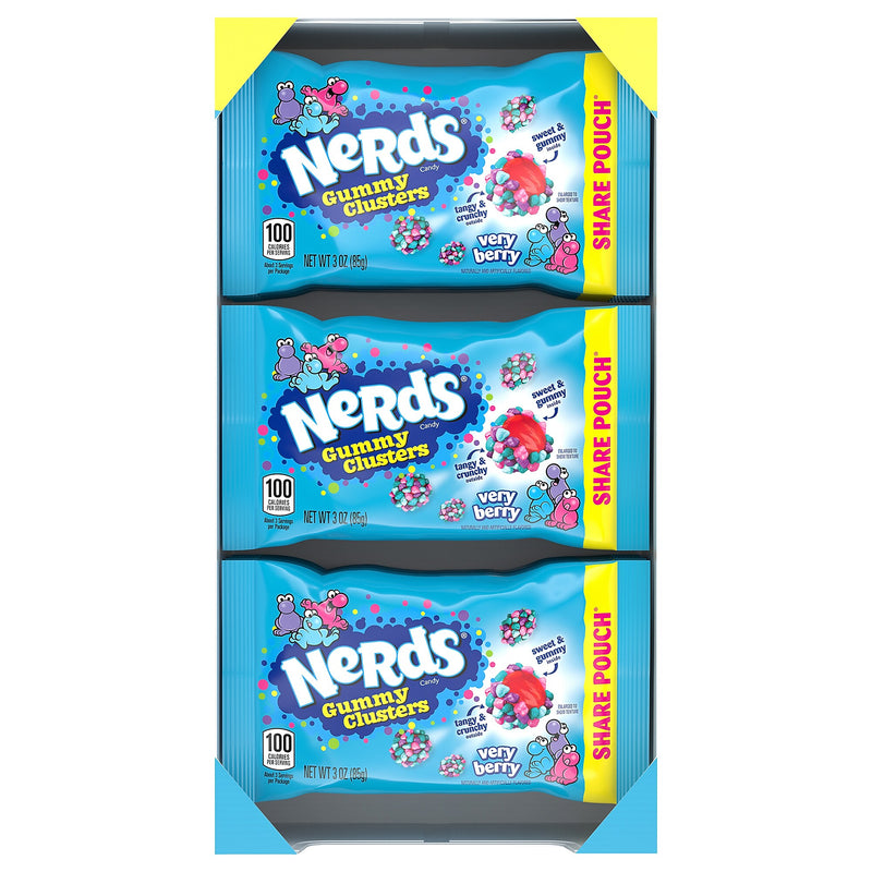 Nerds Very Berry Gummy Clusters Share Pack, 3 oz., 12/PK (220-02361)