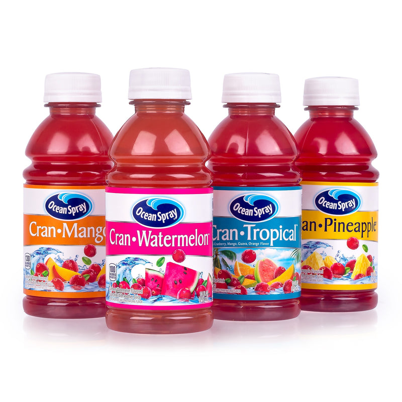 Ocean Spray Tropical Variety Pack, No Sugar Added, 10 oz., 24/Pack (220-02377)