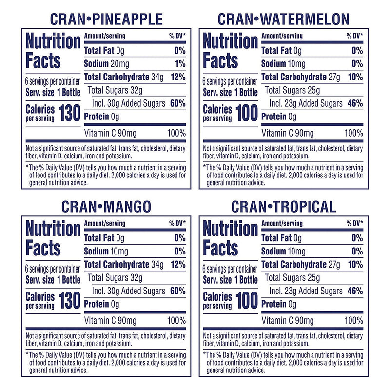 Ocean Spray Tropical Variety Pack, No Sugar Added, 10 oz., 24/Pack (220-02377)
