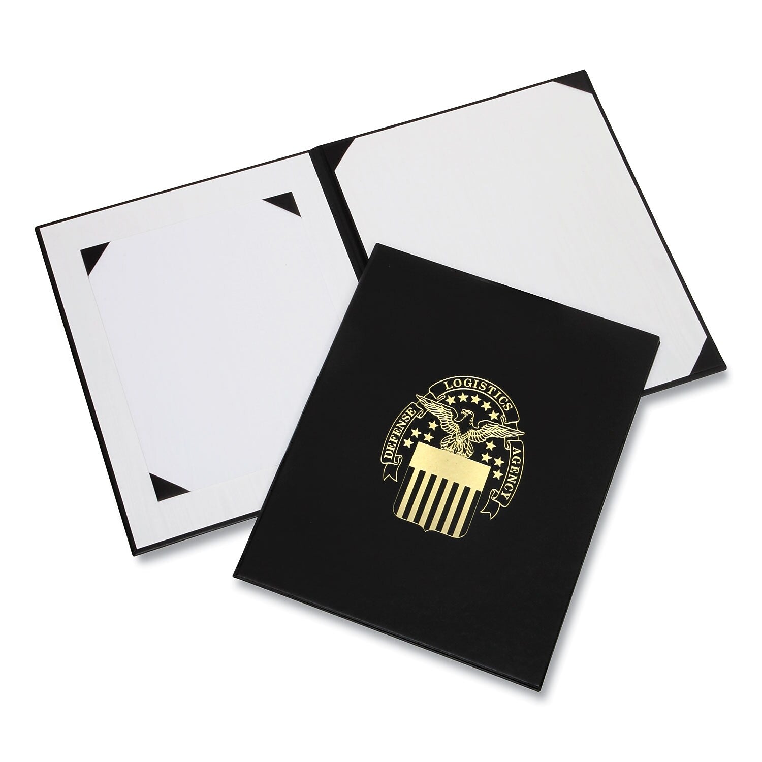 AbilityOne SKILCRAFT Award Certificate Holder, 11.5" x 14.5", Black/Gold (7510-01-701-1610)