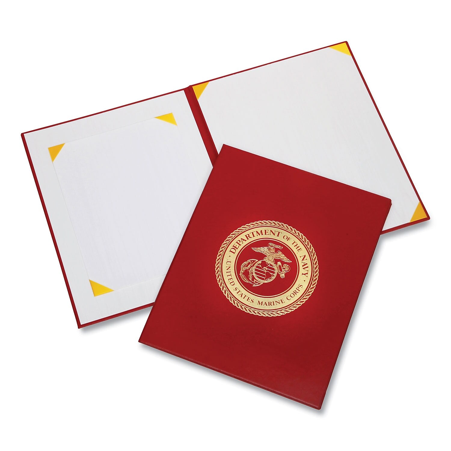 AbilityOne SKILCRAFT Award Certificate Holder, 11.5" x 14.5", Red/Gold (7510-01-701-1809)