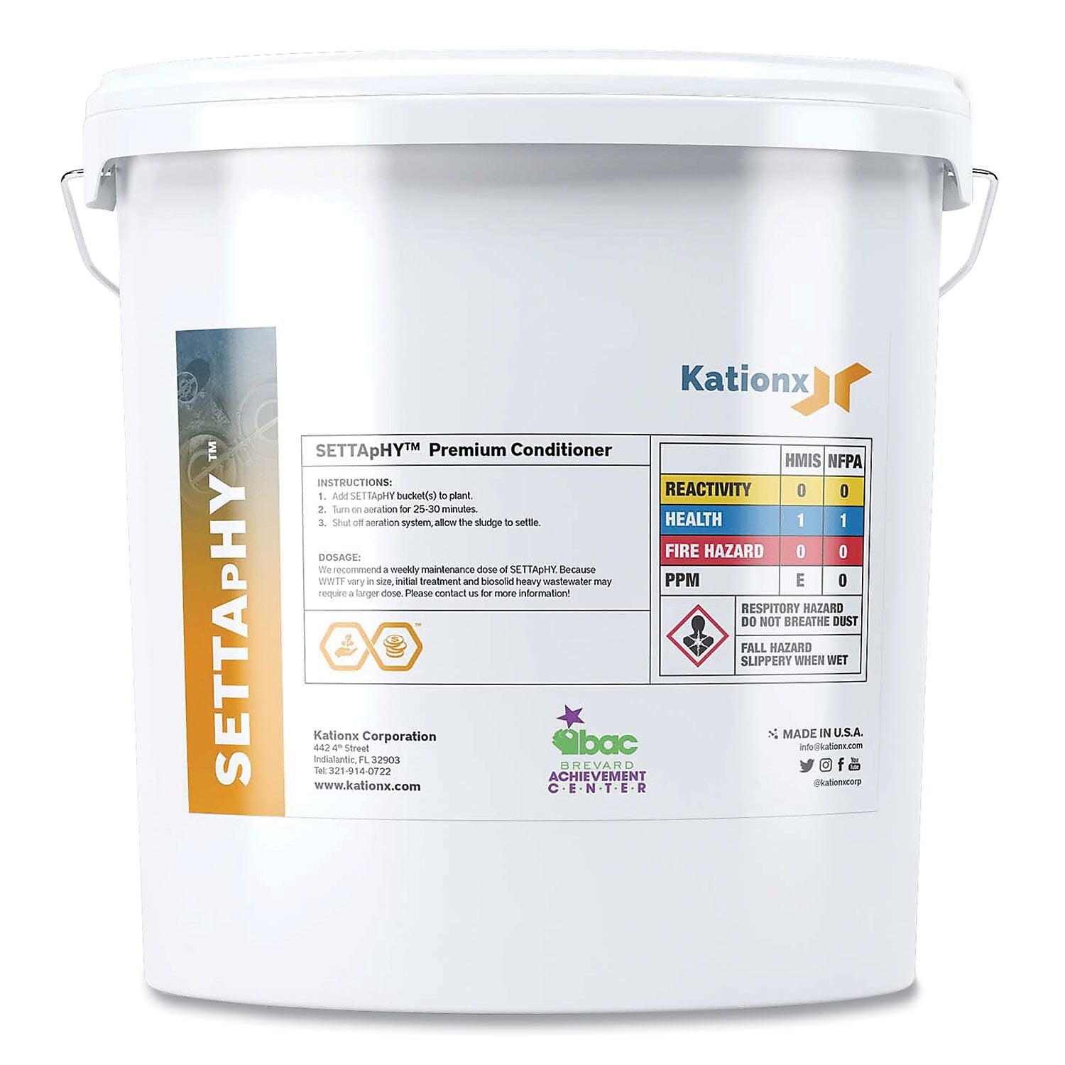 AbilityOne SKILCRAFT SETTApHY Specialty Cleaner, Flocculant Wastewater Treatment, 5 gal Bucket (7930-01-700-0757)