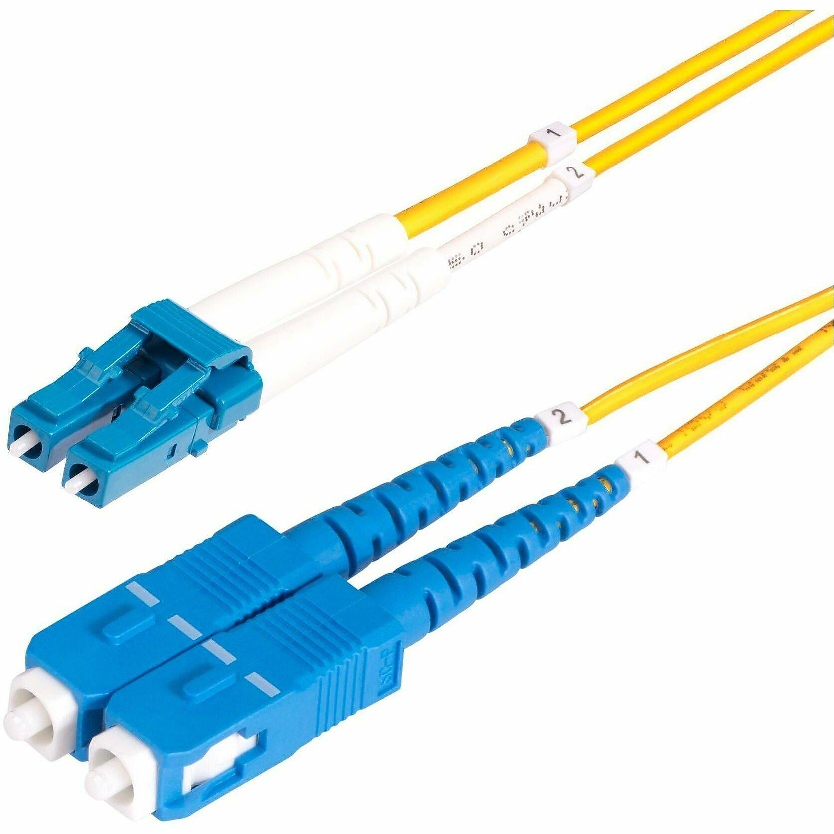 StarTech 3.28' LC Network to SC Network Networking Cable, Male, Yellow (SMLCSCOS21M)