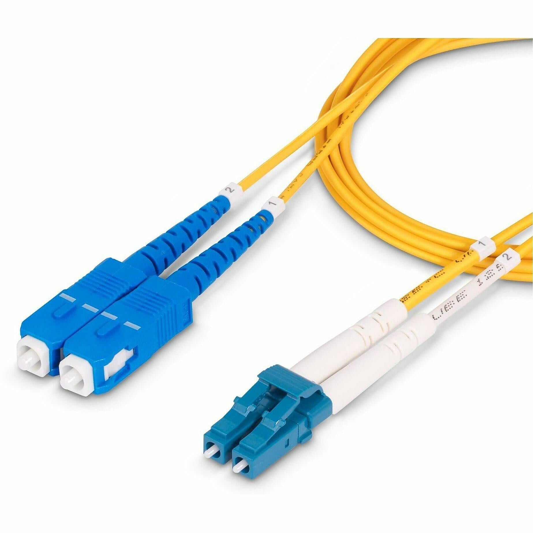 StarTech 3.28' LC Network to SC Network Networking Cable, Male, Yellow (SMLCSCOS21M)