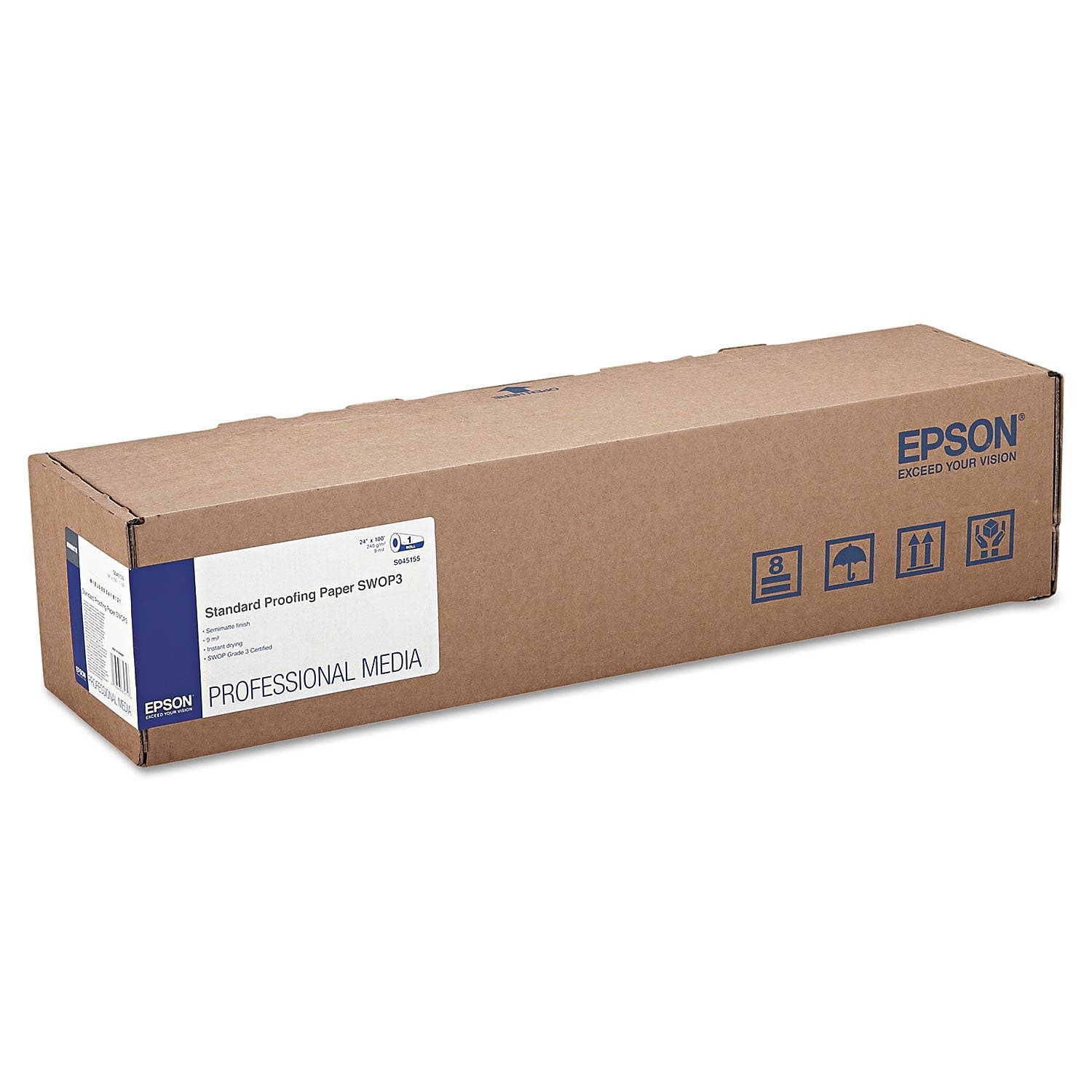 Epson Wide Format Bond Paper Roll, 24" x 100', Matte Finish (S045155)