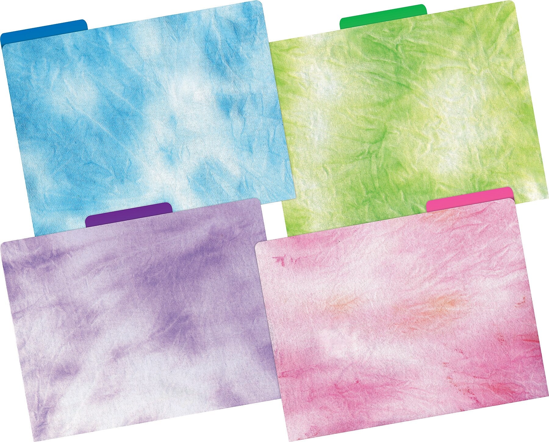 Barker Creek Tie-Dye & Ombré File Folder, 1/3-Cut Tab, Letter Size, Assorted Colors, 36/Set (4403)