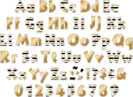 Barker Creek Gold & Black Tie Affair  4" Letters and Numbers, Multicolored, 510/Pack (4426)