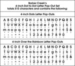 Barker Creek Dots & Over The Rainbow  4" Letters and Numbers, Multicolored, 510/Pack (4427)