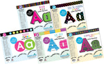 Barker Creek Rainbow Chalk, Happy, Over the Rainbow, Kai Ola, Neon  4" Letters and Numbers, Multicolored, 1209/Pack (4429)