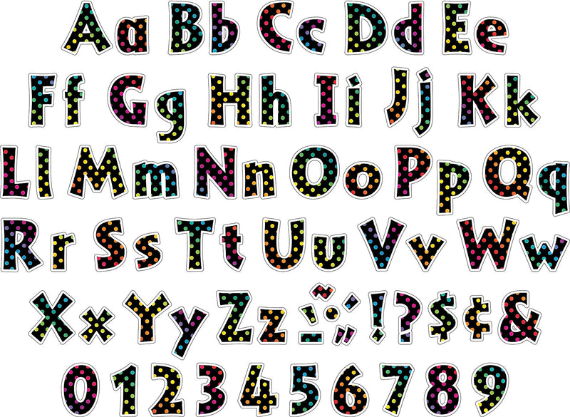 Barker Creek Rainbow Chalk, Happy, Over the Rainbow, Kai Ola, Neon  4" Letters and Numbers, Multicolored, 1209/Pack (4429)