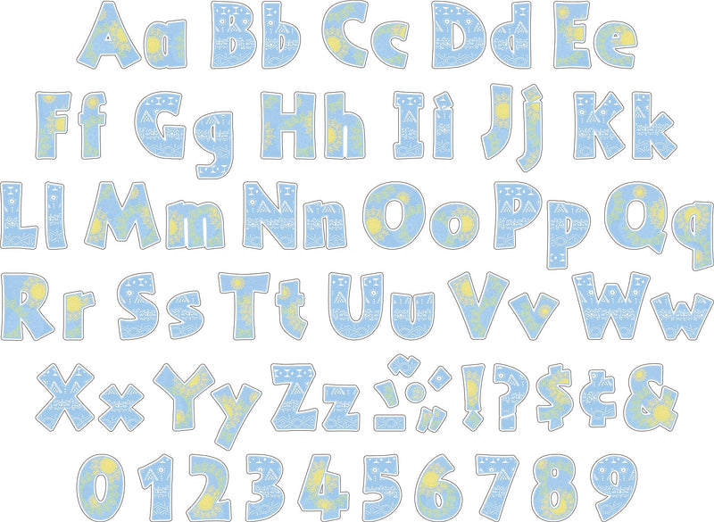 Barker Creek Thoughtfulness, Sea & Sky  4" Letters and Numbers, Multicolored, 510/Pack (4430)