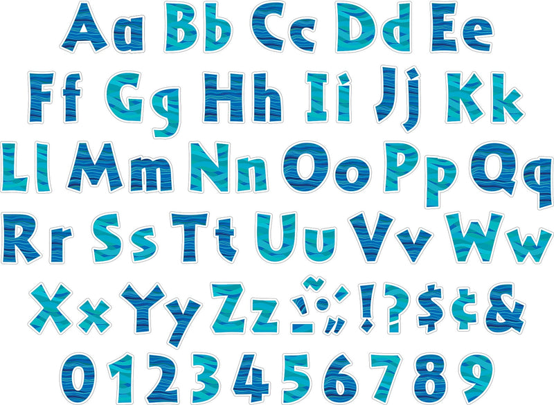 Barker Creek Thoughtfulness, Sea & Sky  4" Letters and Numbers, Multicolored, 510/Pack (4430)