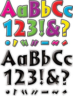 Barker Creek Neon & Black Tie Affair  4" Letters and Numbers, Multicolored, 510/Pack (4431)
