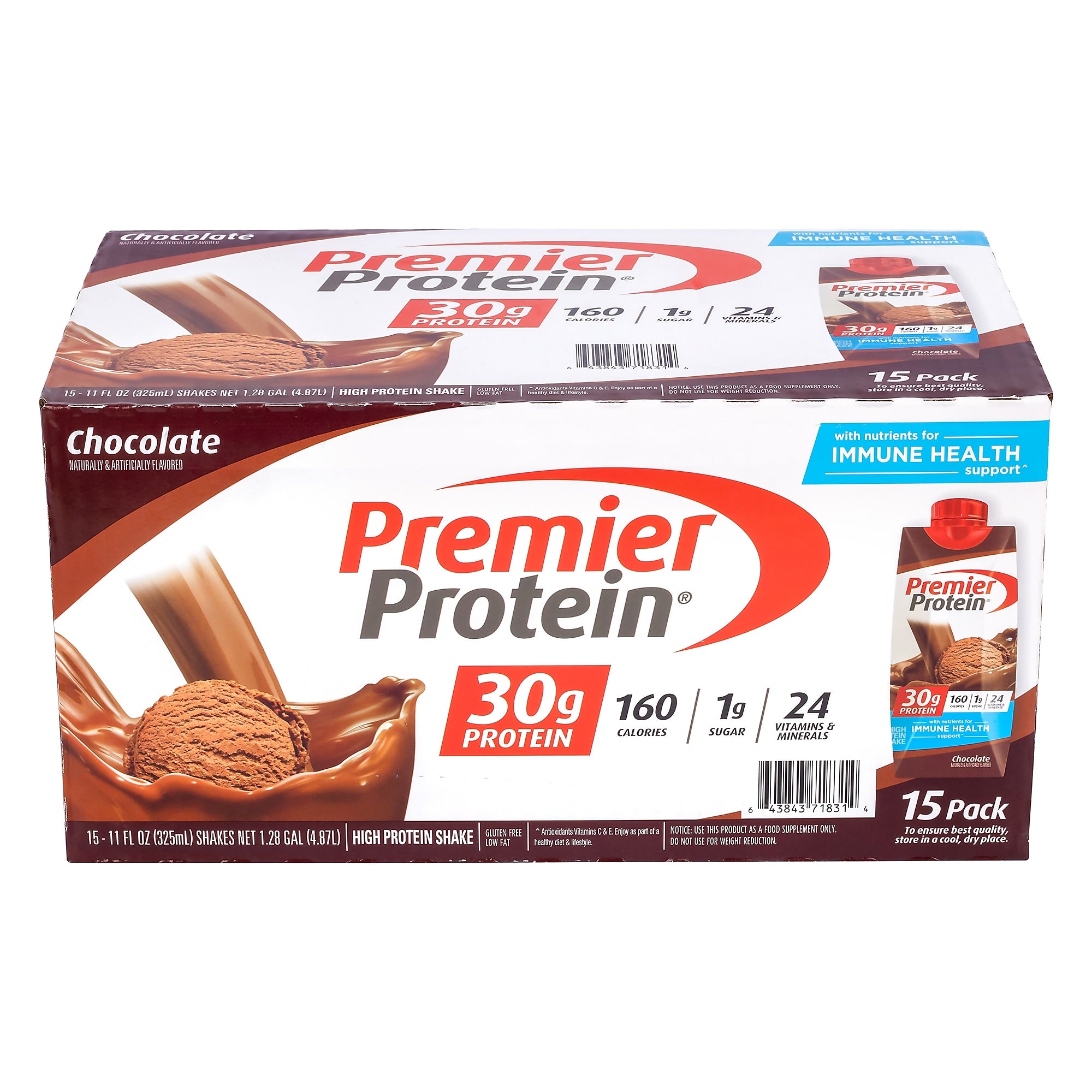 Premier Protein Chocolate Ready to Drink Shake, 11 oz., 15/Pack (220-02369)