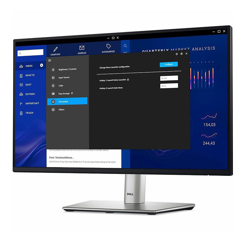 Dell 21.5" 100 Hz LED Monitor, Silver/Black (DELL-P2225H)