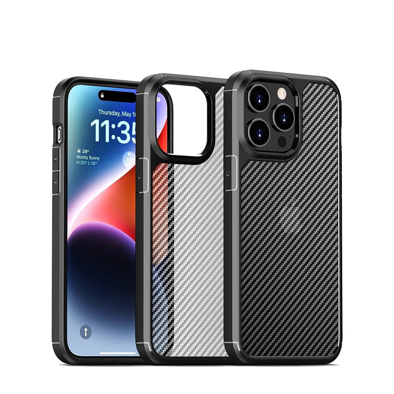 SaharaCase Rugged Case for iPhone 15 Pro Max with Glass Screen, Camera Protector, Shock Absorbing, Black (CP470ZD128ZD131)