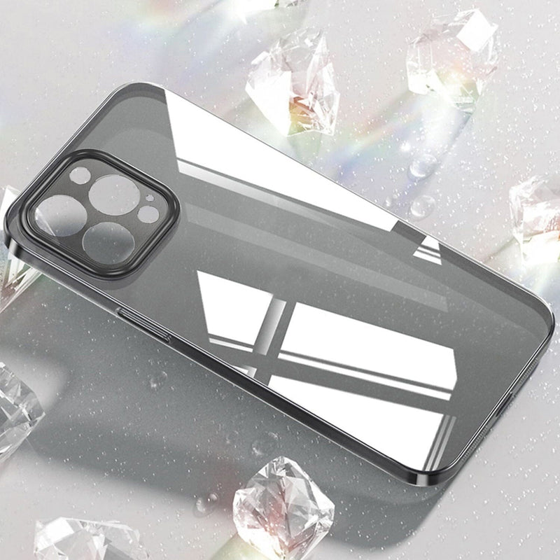SaharaCase Hybrid-Flex Hard Shell Case, Tempered Glass Screen, Camera Protector for iPhone 15 Pro Max, Clear (CP471ZD128ZD131)
