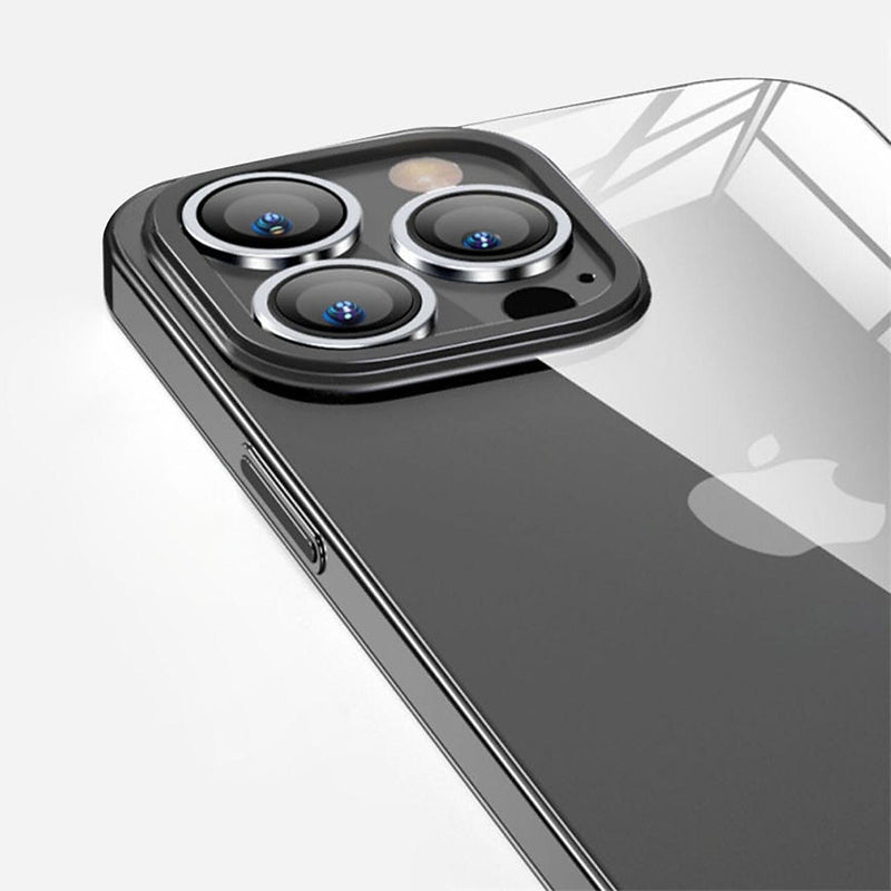 SaharaCase Hybrid-Flex Hard Shell Case, Tempered Glass Screen, Camera Protector for iPhone 15 Pro Max, Clear (CP471ZD128ZD131)
