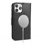 SaharaCase Genuine Leather Wallet Case, Tempered Glass Screen, Camera Protector for iPhone 15 Pro Max, Black (CP480ZD128ZD131)