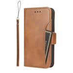 SaharaCase Genuine Leather Wallet Case, Tempered Glass Screen, Camera Protector for iPhone 15 Pro Max, Brown (CP481ZD128ZD131)