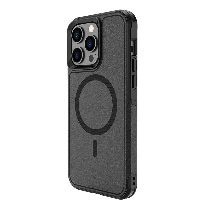 SaharaCase Armor Series Hard Shell Case, Tempered Glass Screen, Camera Protector for iPhone 15 Pro Max, Black (CP482ZD128ZD131)