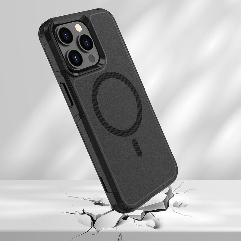SaharaCase Armor Series Hard Shell Case, Tempered Glass Screen, Camera Protector for iPhone 15 Pro Max, Black (CP482ZD128ZD131)