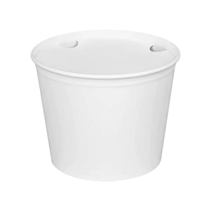Karat Food Bucket with Lid, 85 oz, 180/Carton (C-FB85W_BUNDLE)