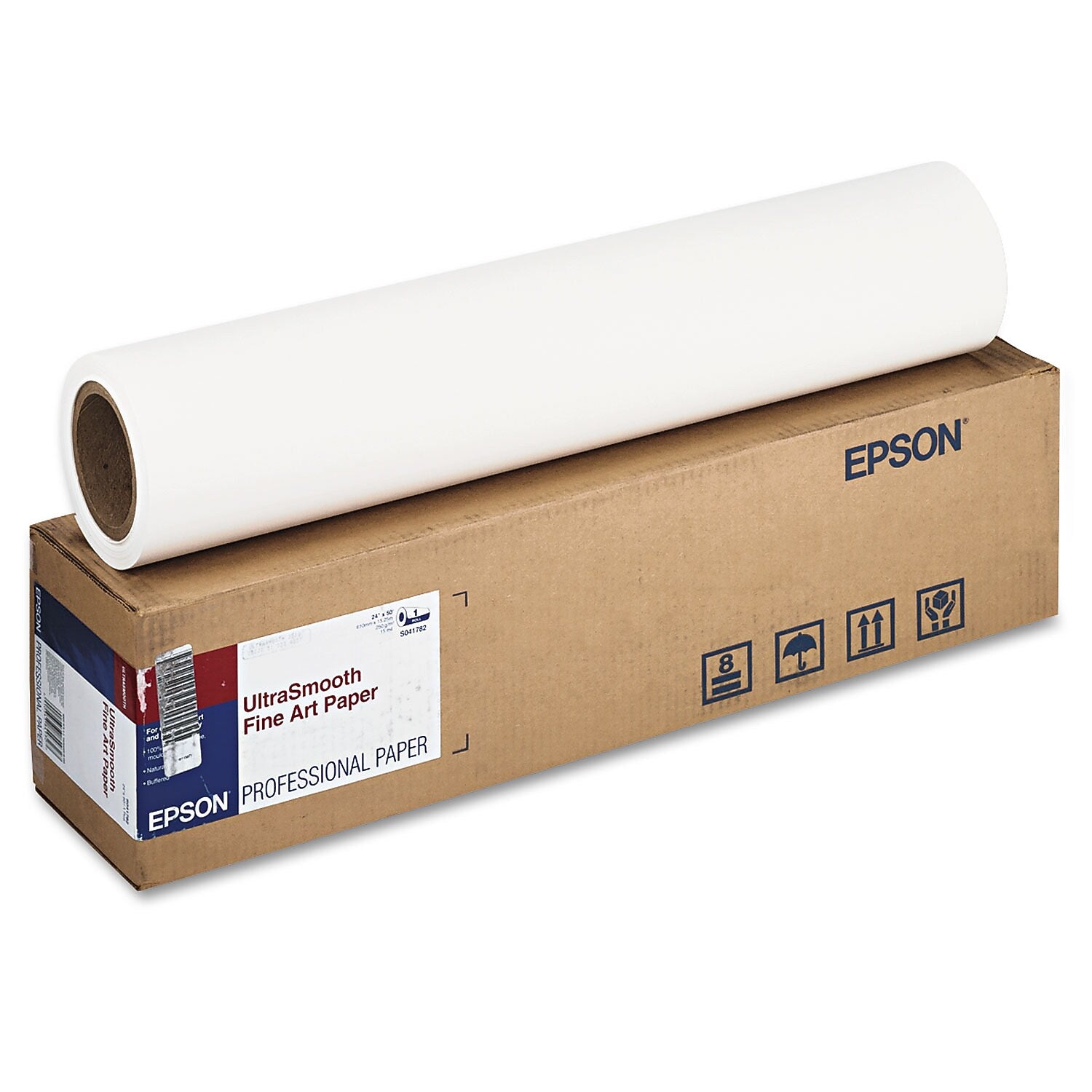 Epson UltraSmooth Fine Art Paper Rolls, 24" x 50", White (S041782)